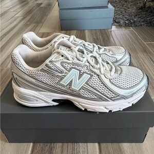 Women's New Balance 740 Shoes Sneakers - Grey Baby Blue U740FG2